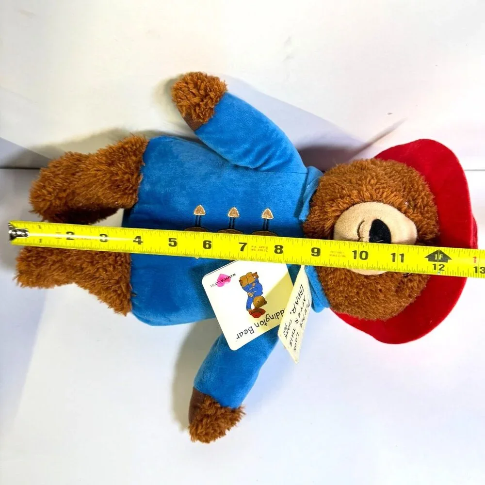 Paddington Bear Plush Kohls Cares 12" Honey-Brown Blue Duffel Coat Red Hat - Picture 4 of 11